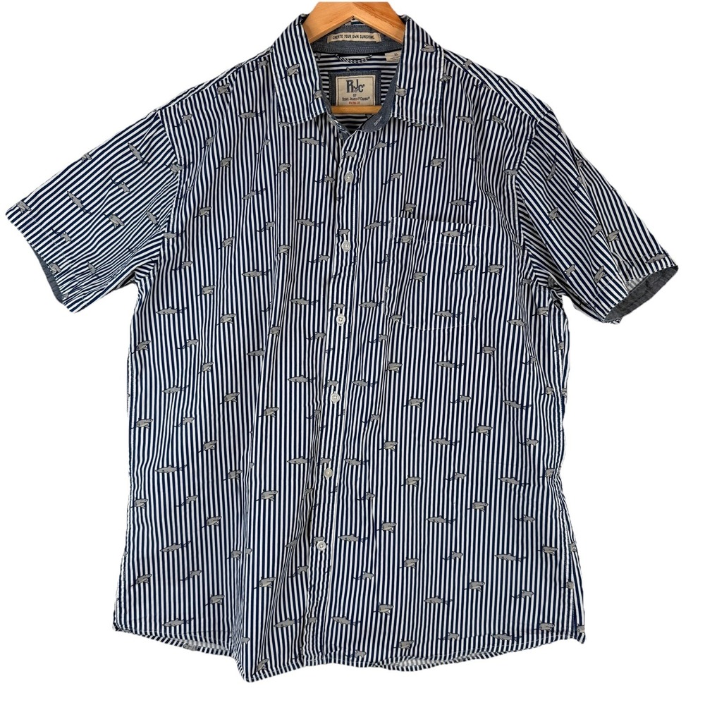 Rebel James & Charli (RJC) Hawaiian Shirt Mens SZ-XL-Short Sleeve Button Down